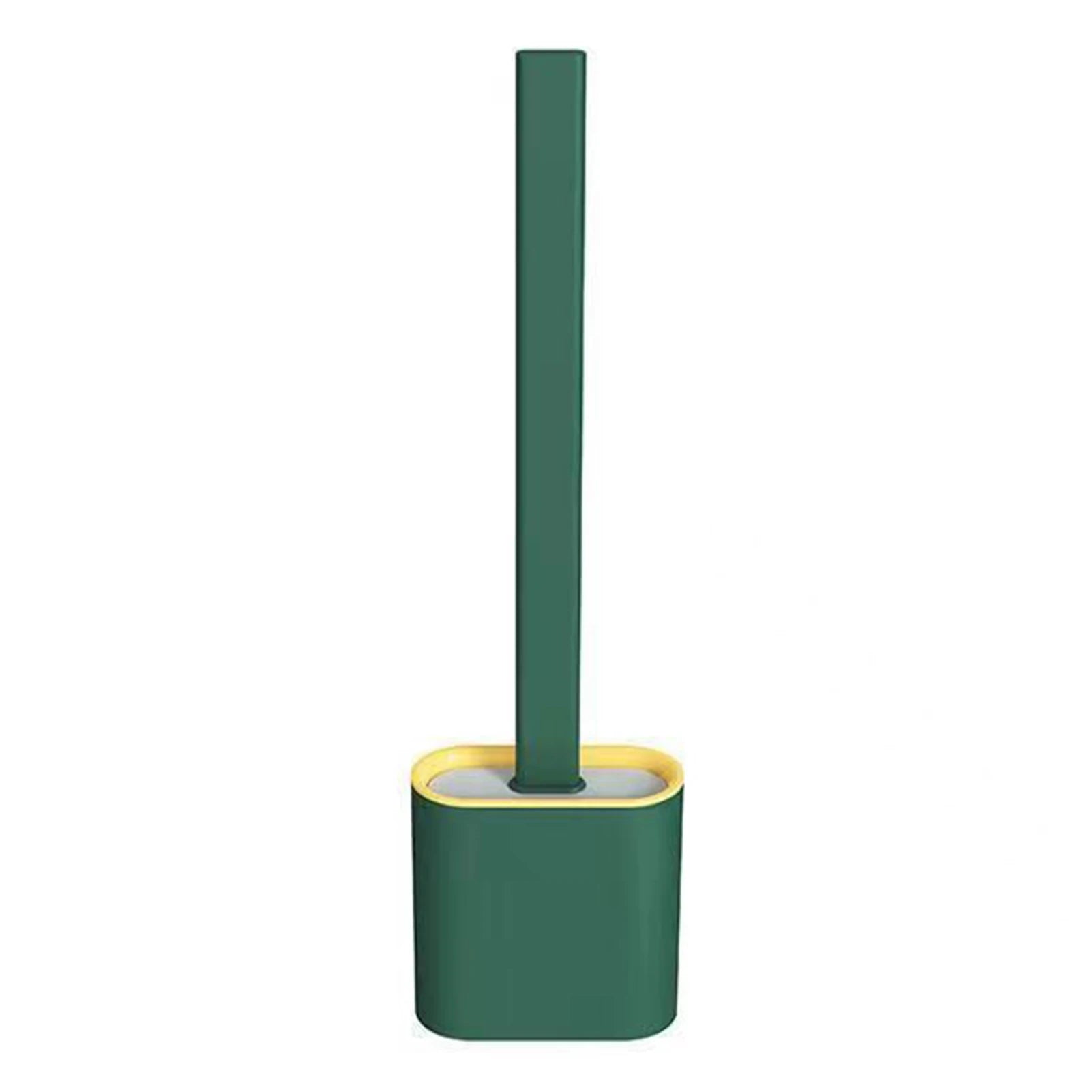 Silicone Toilet Brush & Holder Set – 360° Flexible Long Handle