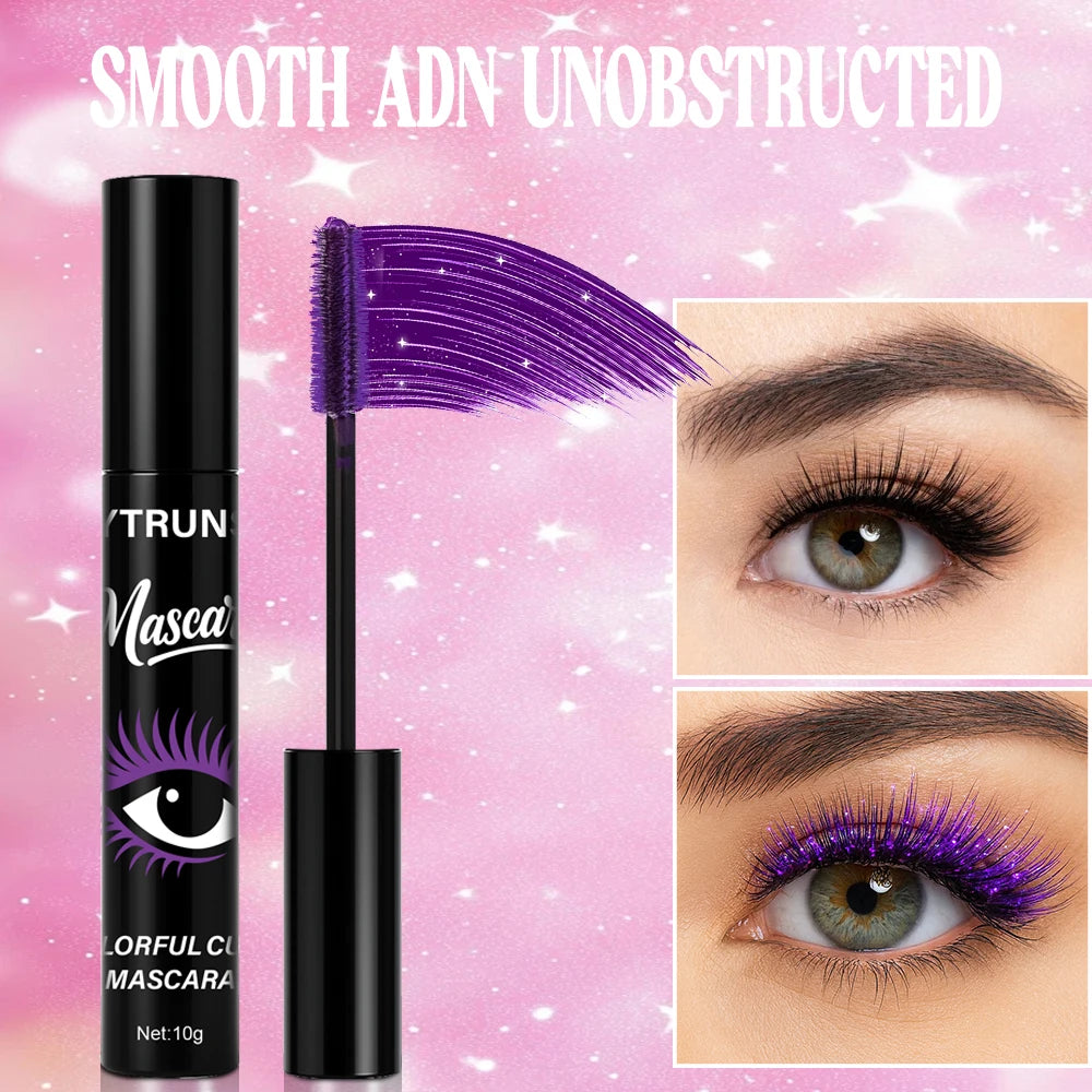 8 Color Glitter Mascara – Waterproof, Lengthening & Volumizing