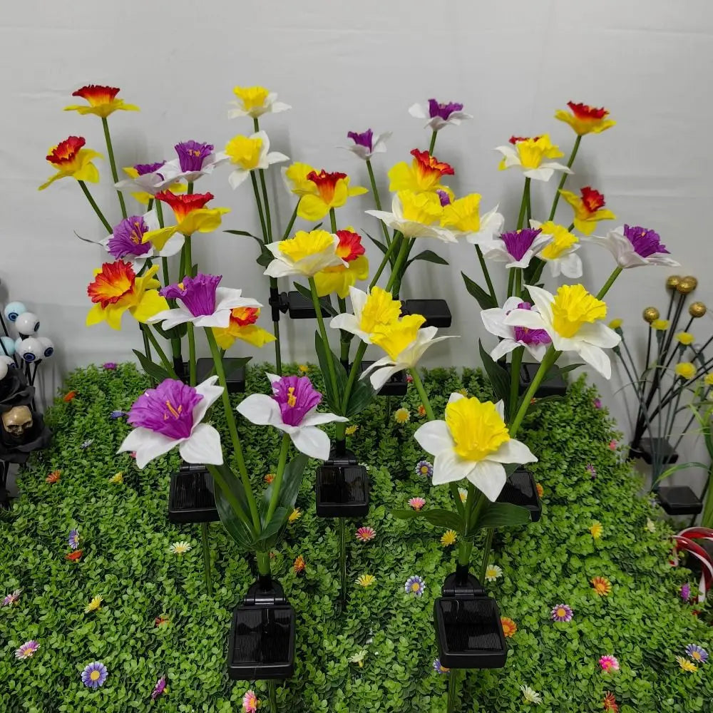 Solar Narcissus Flower Stake Lights – IP65 Waterproof Garden Solar Garden Stake Light Oasis Select