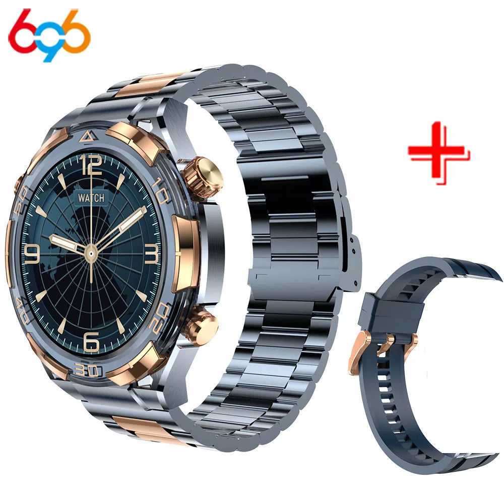 Waterproof Smartwatch Blue Tooth Call AMOLED Positioning Sleep Health Monitor Exercise Smart Watches For Men NFC Voice Assistant Oasis Select BLBLS