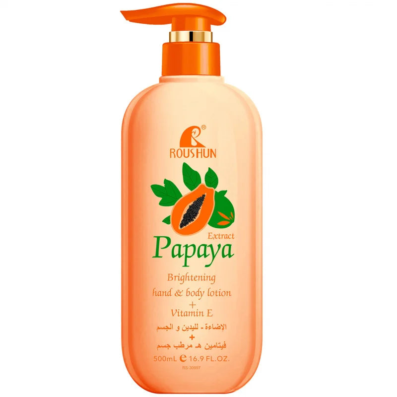 ROUSHUN Papaya Body Lotion 500ml – Moisturizing & Non-Greasy