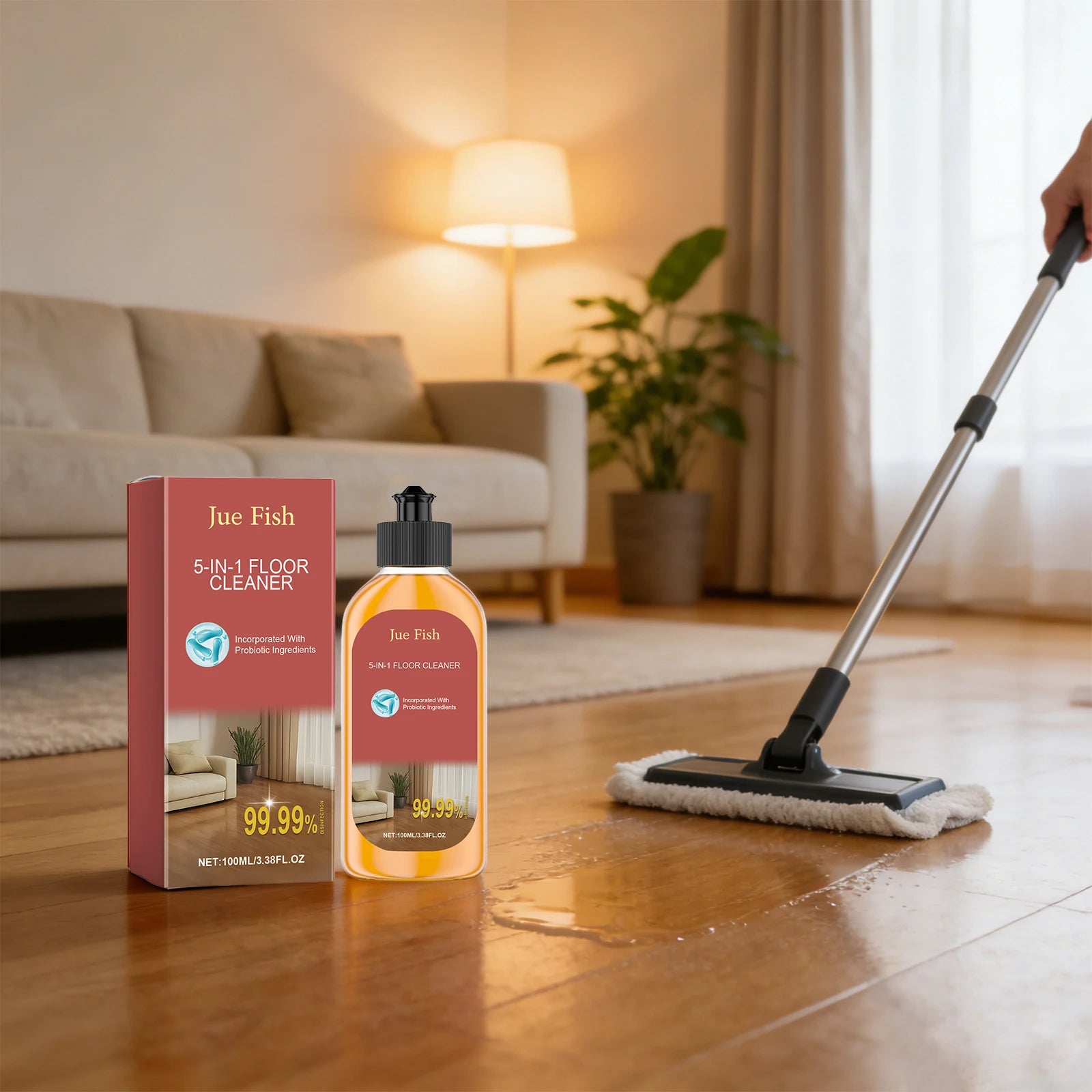 5 in 1 Floor Cleaner Clean the Floor Remove Stain Polishing Wooden Floor Fresh Scent Eliminating Stubborn Mark Household Cleaner Oasis Select