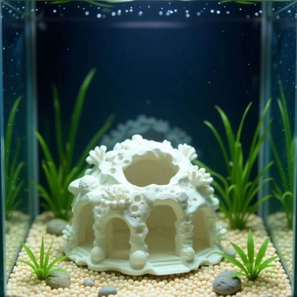 Aquarium Hideaway Cave Decor Fish Shrimp Breeding Shelter Underwater Hiding House for Aquarium Safe Resting Fish Ornament Oasis Select