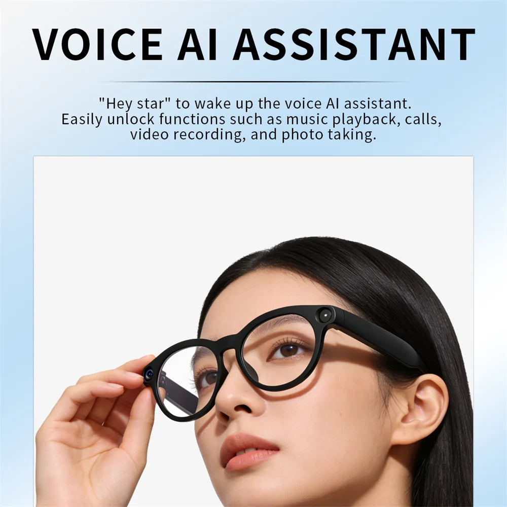Intelligent Shooting Glasses Man 800W Camera Real-time Translation Support Live Streaming Noise Reduction Smart Glasses Lady Oasis Select