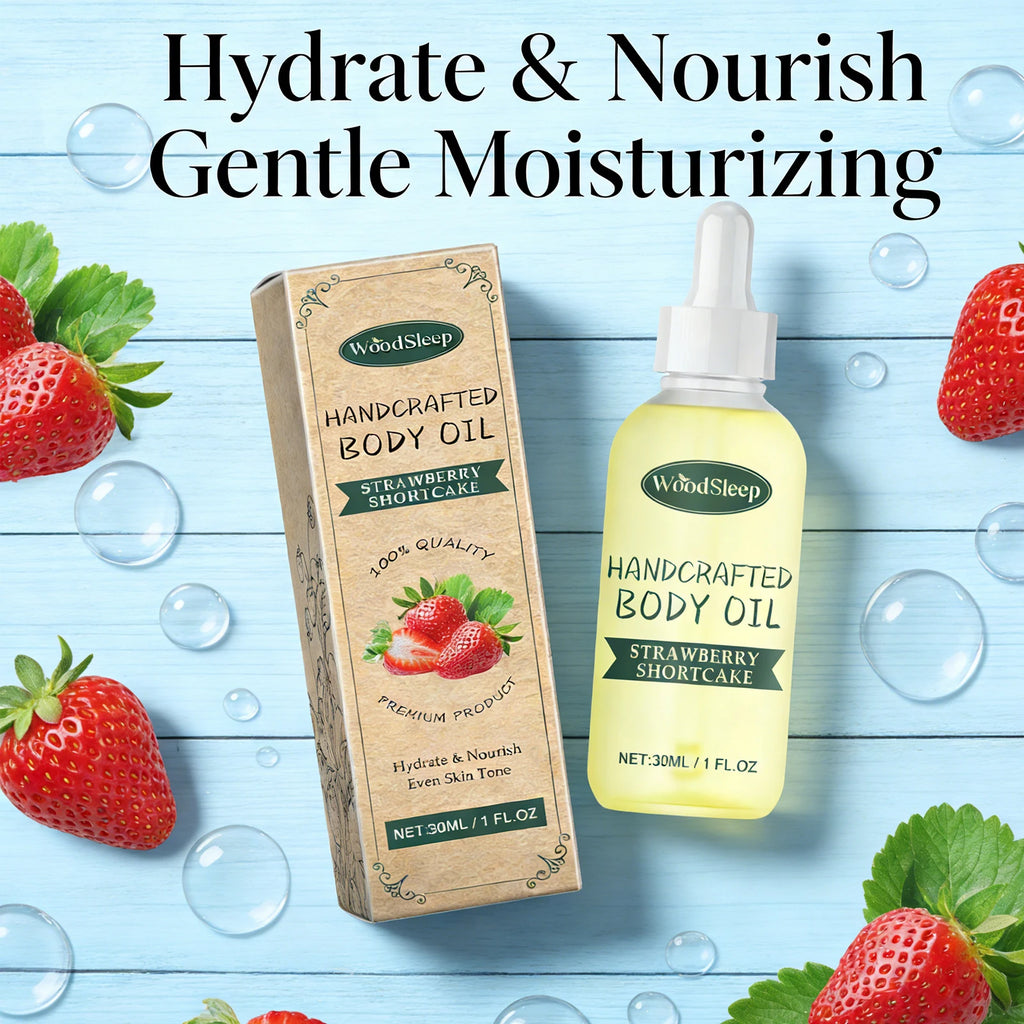 WOODSLEEP Strawberry Body Oil – Firm Skin & Even Skin Tone 30ml Body Firming Oil Oasis Select