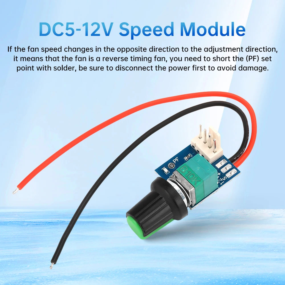 DC 5-12V Manual 4-Wire PWM Fan Governor Module Switch Chassis Speed-Control Motor Noise-Reduction Controller Board Power Supply Oasis Select
