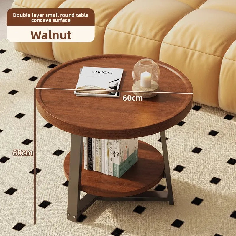 Multi-functional Coffee table Japanese creative annual ring small coffee table small apartment sofa side balcony tea table Oasis Select AOM-SC-GAO-60-60