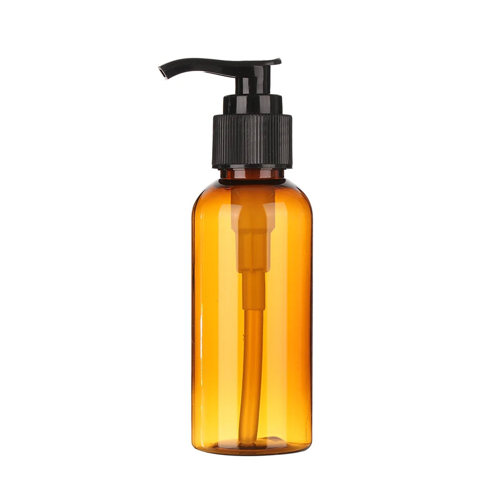 1pc Useful Plastic Shampoo Shower Gel Pump Container Liquid Shower Gel Bottles Bottling Oasis Select Brown-100ml