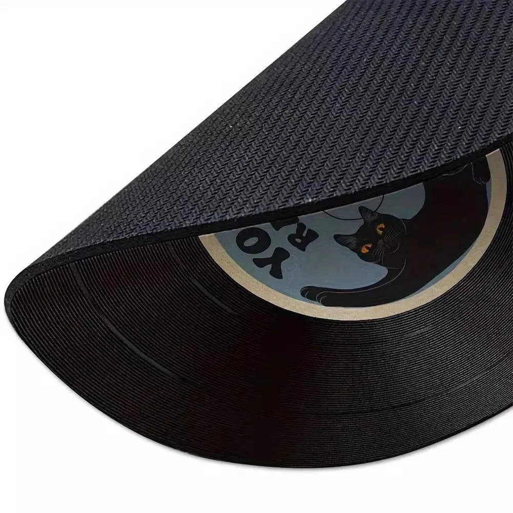 Vinyl Record Round Mouse Pad – Non-Slip Diatom Mud Desk Mat Round Desk Mat Oasis Select