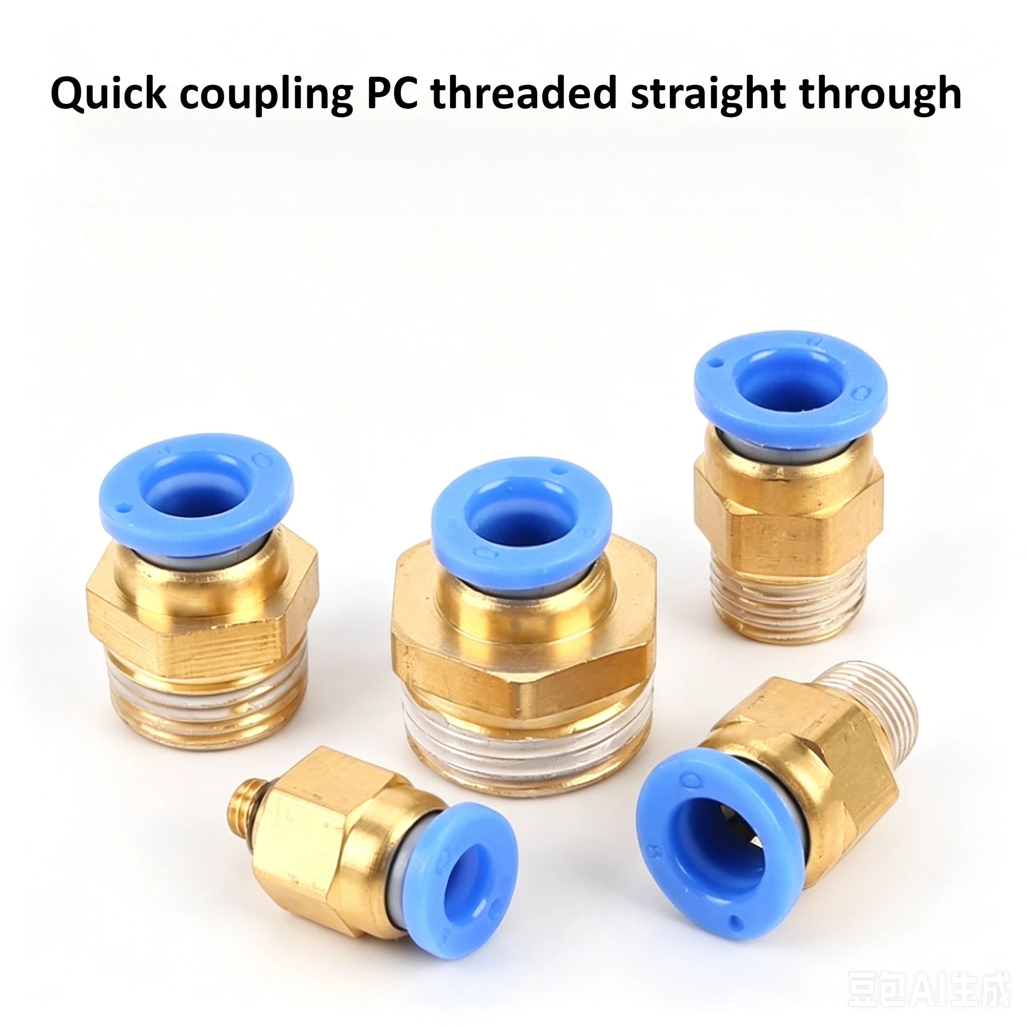 Quick Connector Tracheal Pneumatic PC8-02 Copper External Thread Straight Through Quick Insert Tracheal Connector PC1-03/12-04 Oasis Select