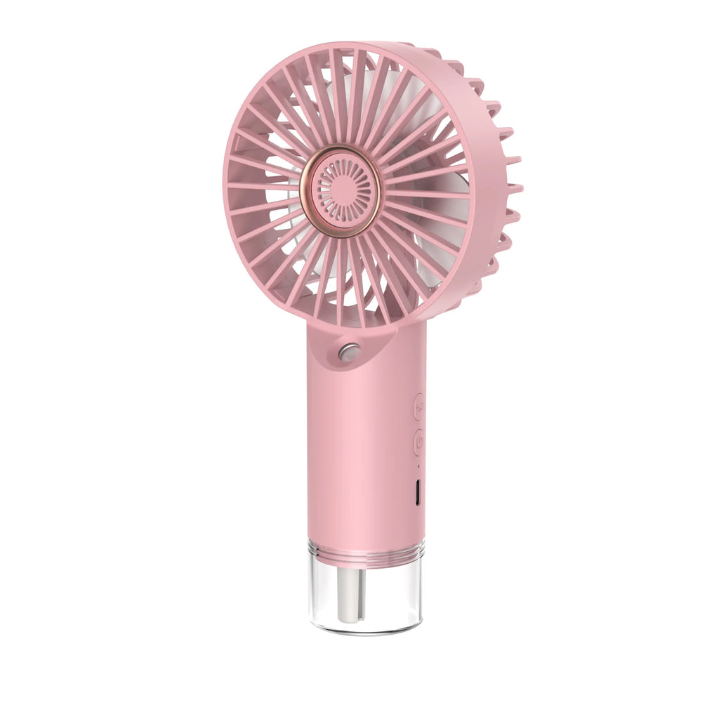 Handheld Spray Mist Fan – USB Rechargeable Portable Cooling
