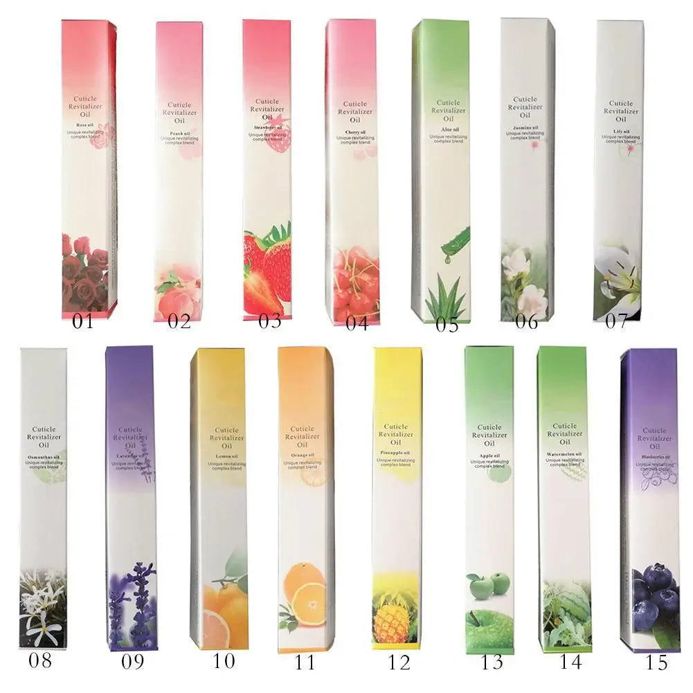15Colors Fragrance Cuticle Oil For Nails Cuticle Oil Pen Nail Nutrition Oil Moist Repair Nail Care Pen For Nail Growth Treatment Oasis Select