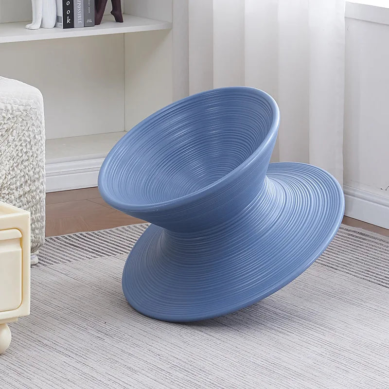 Nordic ins Internet celebrity creative gyro chair shopping mall leisure seat amusement park 360 degree rotating tumbler stool Oasis Select gray-blue