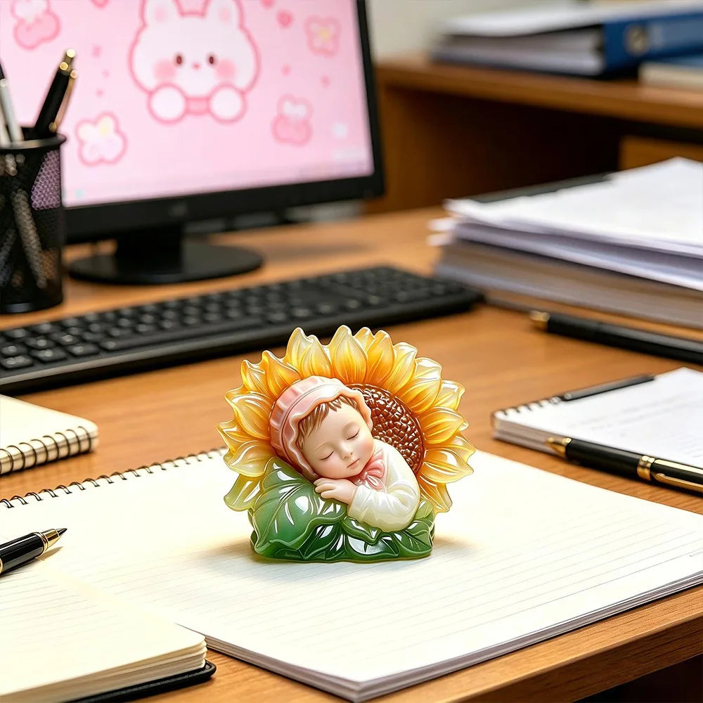 Cute Baby Sunflower Silicone Mold For Candle Soap Making, Flexible Resin Casting Mold For Home Decor, DIY Craft Gift Kit Oasis Select
