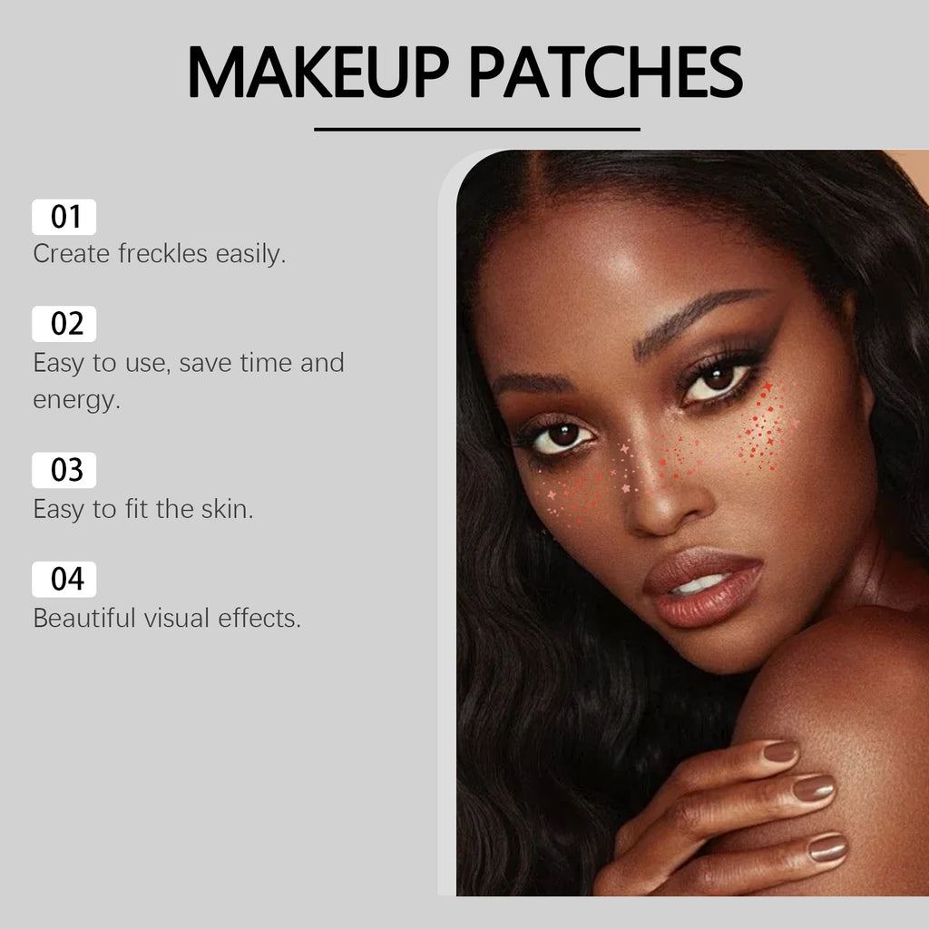 Facial Spot Glitter Sticker Fake Freckle Metallic Golden Irregular Waterproof Temporary Tattoo Star Sticker for DIY Daily Party Oasis Select