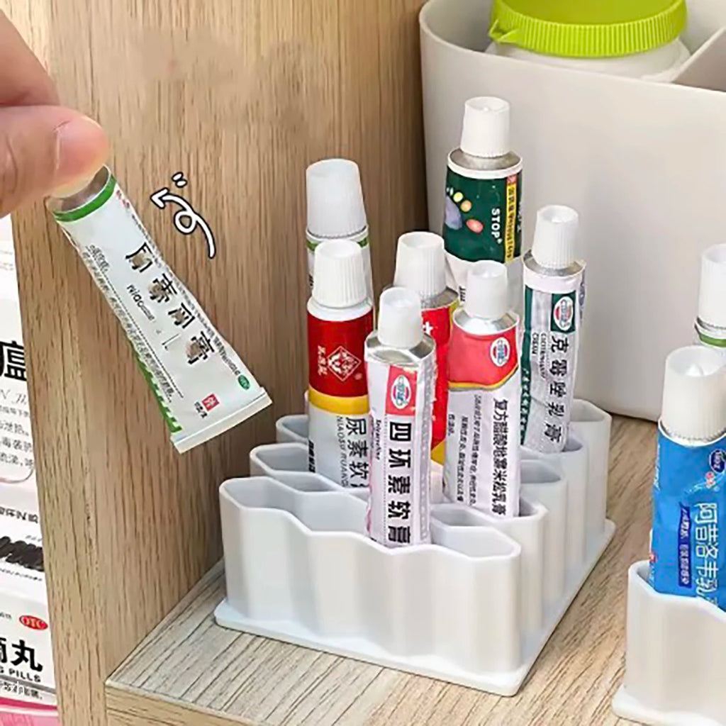 Ointment Holder Desktop Ointment Stand plastic Material Cosmetics Storage Rack Pen Holder Home Ointment Compartment Organizer Oasis Select