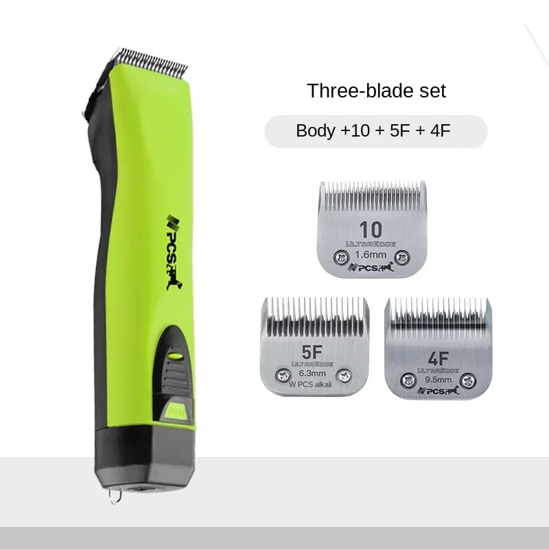 Professional Shaver Pet Electric Clipper Dog Electric Clipper Plug-in Dual-use Cat Teddy Shaver Electric Pusher CP-9060 Set Oasis Select Green As picture 3 AU plug