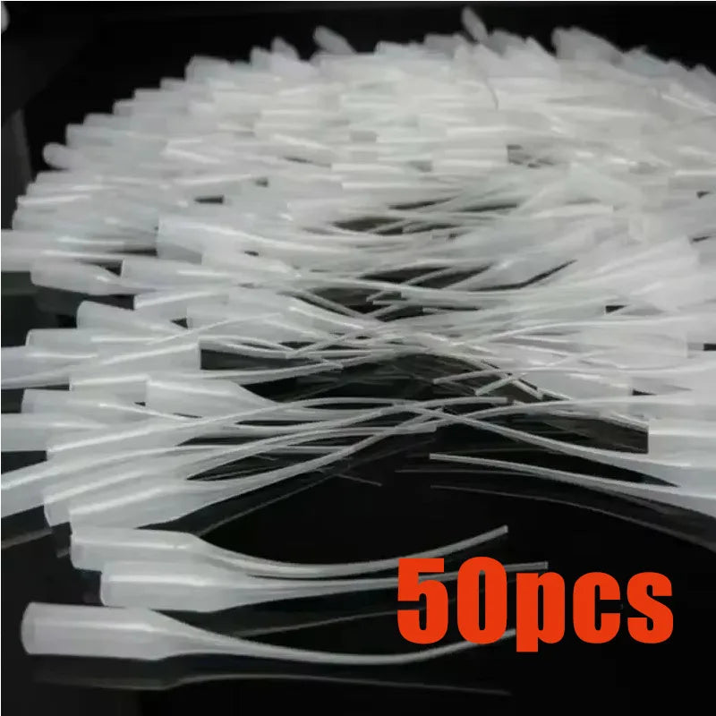 50/150/300pcs Glue Micro-Tips Plastic Glue Bottle Tips Glue Extender Precision Applicator Dropping Tube Nozzle For Crafting Lab Oasis Select 50pcs