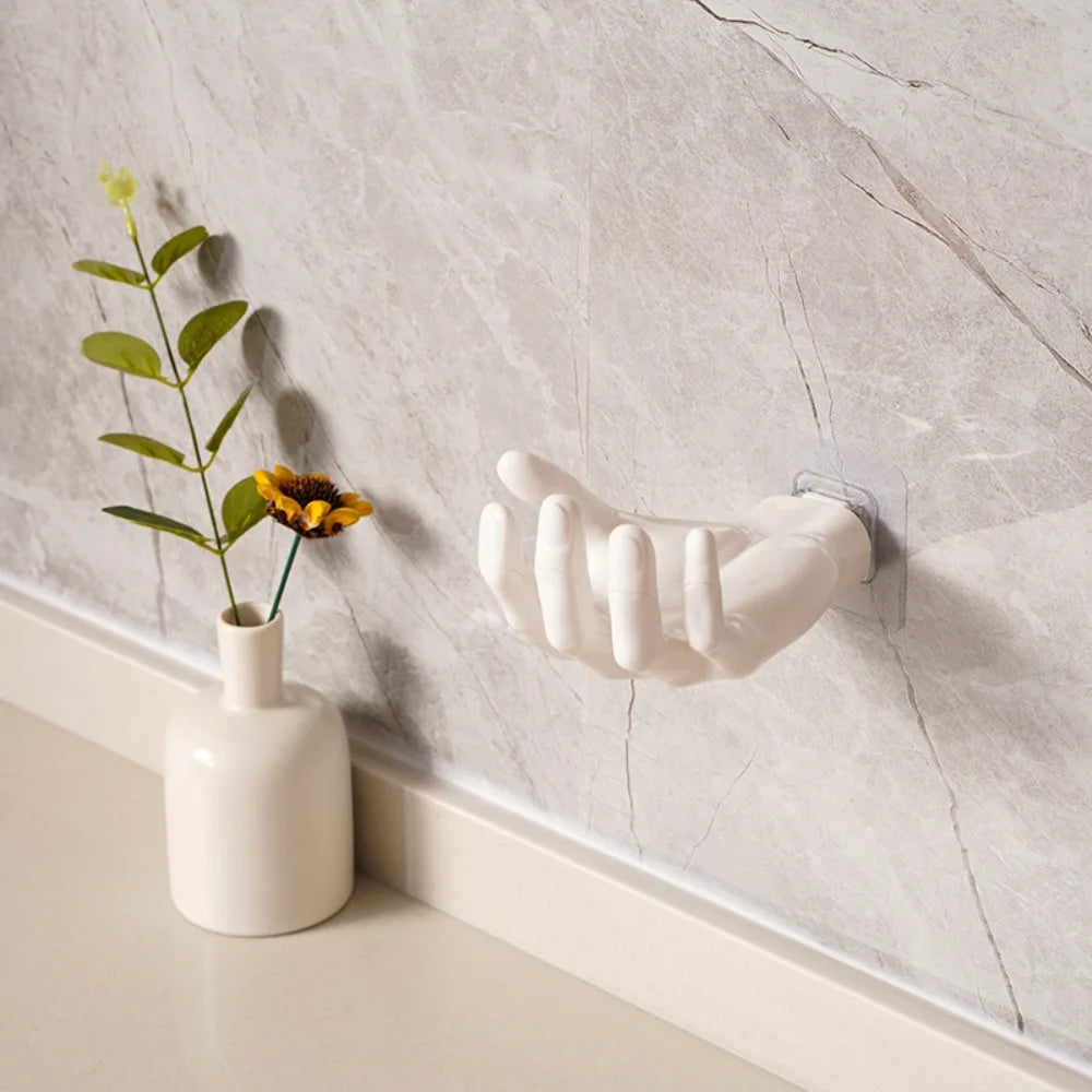 Hand Shape Wall Mounted Storage Rack – Bathroom & Office Hook