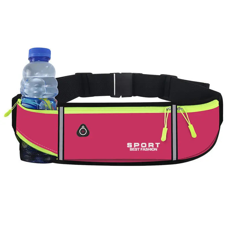 Mobile Waist Bag, Cycling Running Zipper Pouch, Bottle Key Card Waist Bag, Safety Reflective Sports Belt, Unisex, Comfortable Oasis Select Magenta kettle