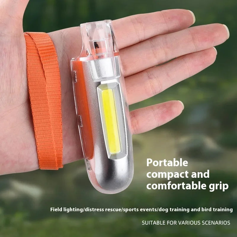 COB Strong Light Whistle Light Creative Shape Key Chain Pendant Portable Led Flashlight Oasis Select