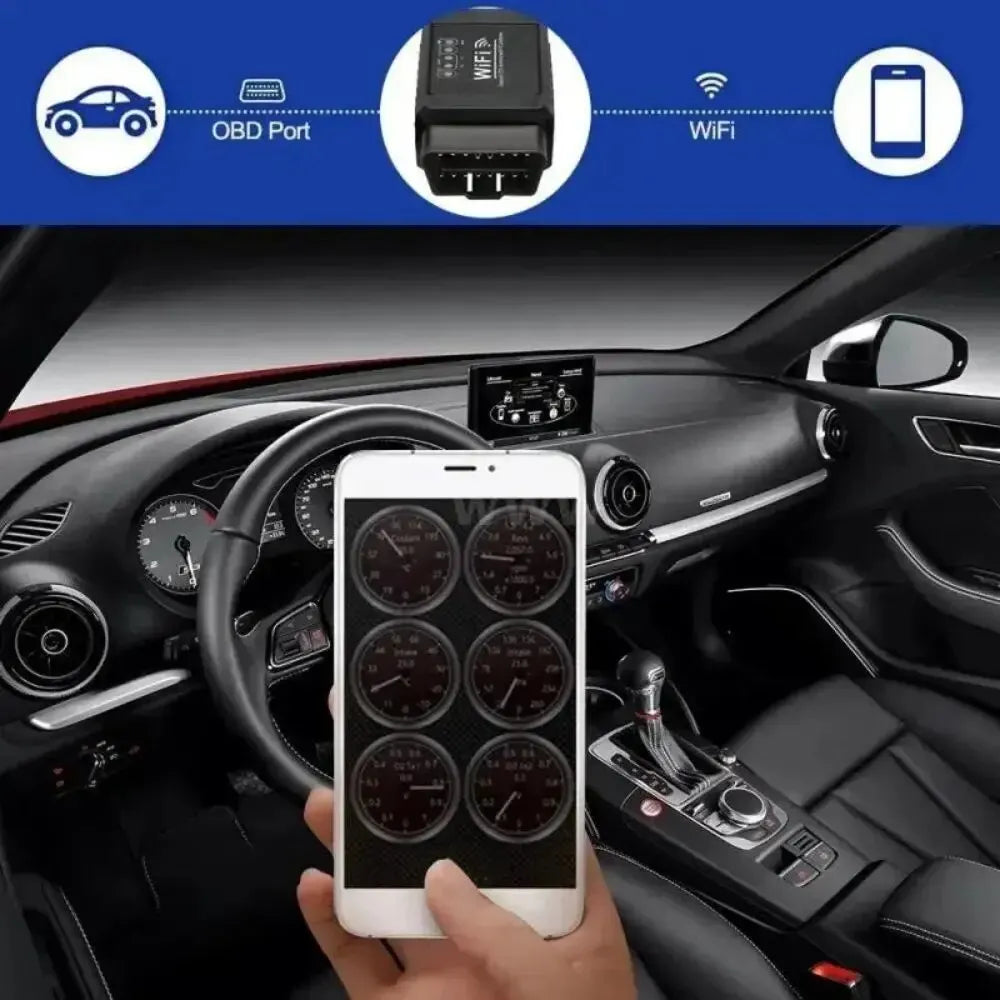 OBD2 WIFI ELM327 V 1.5 Scanner for iPhone IOS /Android Auto OBDII OBD 2 ODB II ELM 327 V1.5 WI-FI Code Reader Diagnostic Tool Oasis Select