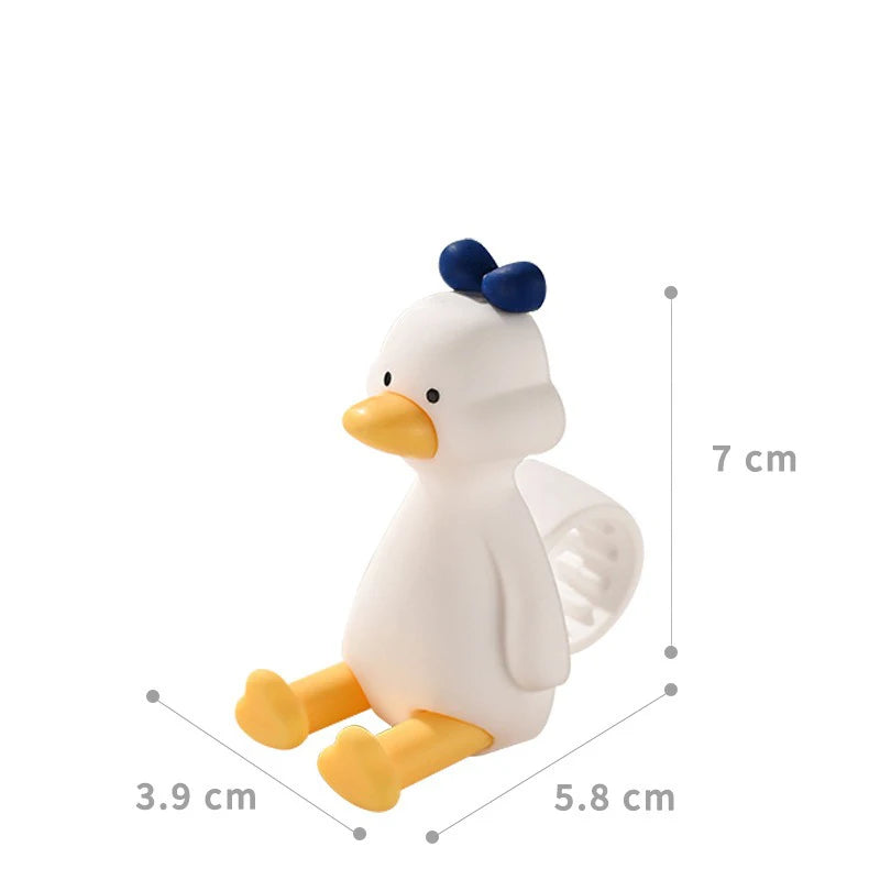 Creative Silicone Duck Anti-collision Door Stopper 3D Duck Door Handle Protective Cover Bedroom Study Silent Door Stopper Oasis Select Blue-A