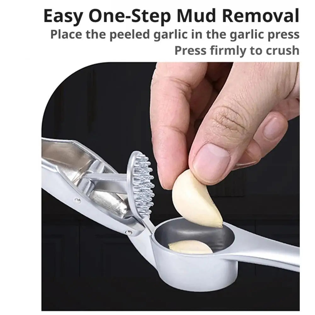 Kitchen Alloy Garlic Masher Garlic Press Manual Crushing & Grinding Tool Multifunctional Squeezer Easy To Clean Kitchen Gadget Oasis Select
