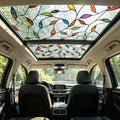 Car Sunroof Tinting Window Sticker Plant Floral Glass Decal Film Removable Home Decor Window Decoration Oasis Select A