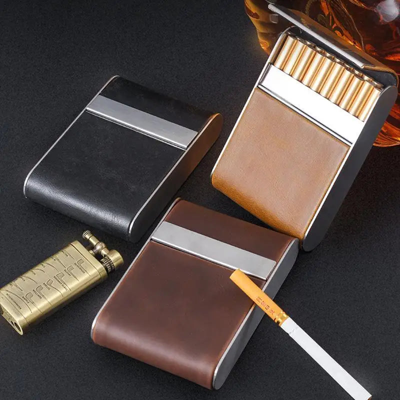 6.5mm medium cigarette case Special self rolling magnetic buckle leather portable cigarette case for medium and fine cigarettes Oasis Select