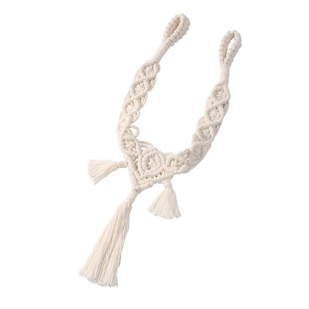 Nordic Style Hand-woven Curtain Tie Rope Decorative Pendant Light Luxury Curtain Tassel Strap Curtain Tie Buckle Home Decor Oasis Select
