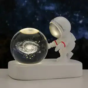 Astronaut Night Light Desktop Small Ornaments Decorative Crystal Ball