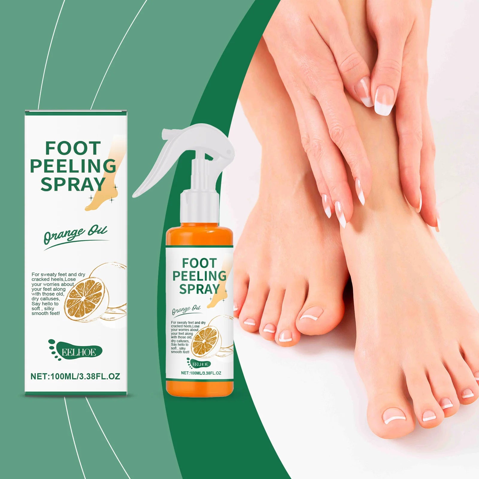 Green Tea & Citrus Foot Exfoliating Spray | Callus & Heel Care