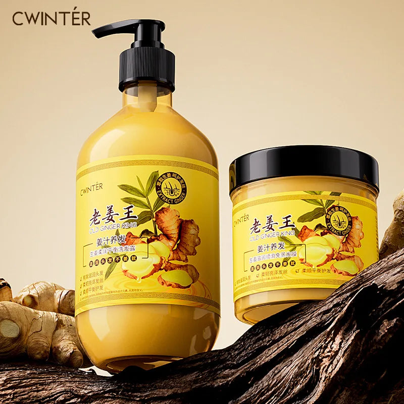 Ginger King Shampoo 500ml Soft and Balanced Smooth Hair Mask Hydrating Moisturizing Wash Kit Oasis Select