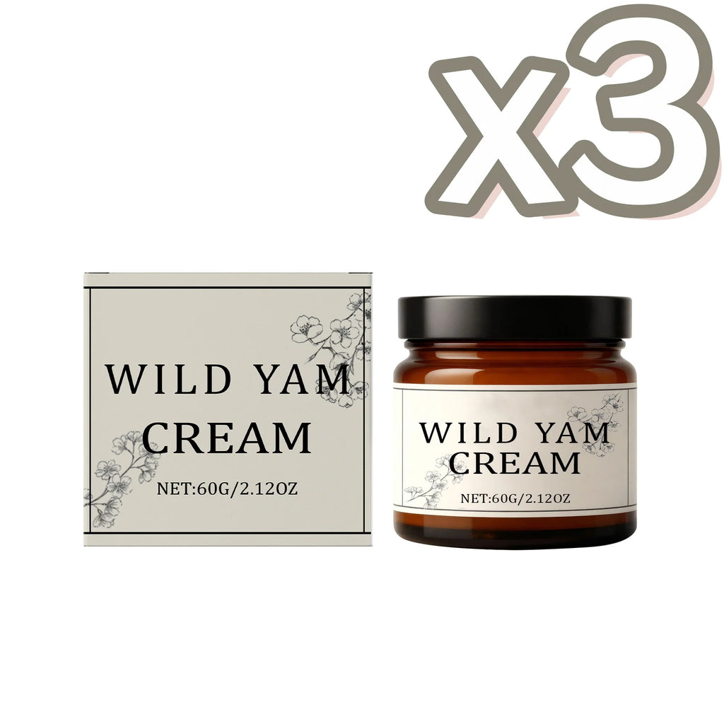 Wild Yam Cream – Hormone Balance & Menopause Relief Women Menopause Body Cream Oasis Select 60g Boxed x 3