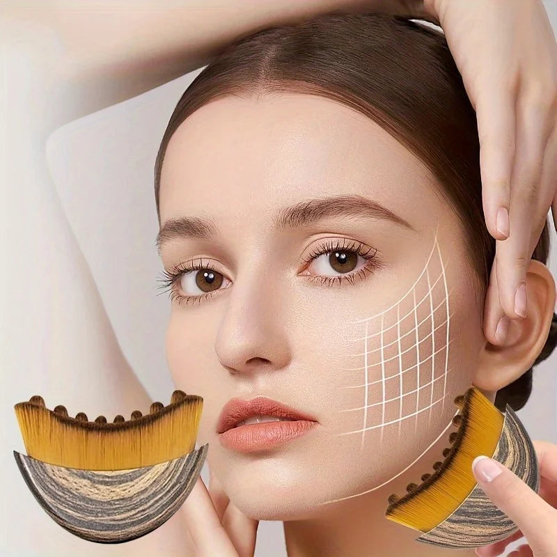 1PC Lymphatic Drainage Brush for Face & Body, Ergonomic Massager Tool, Fits Skin Contours, Detox & Relaxation Oasis Select