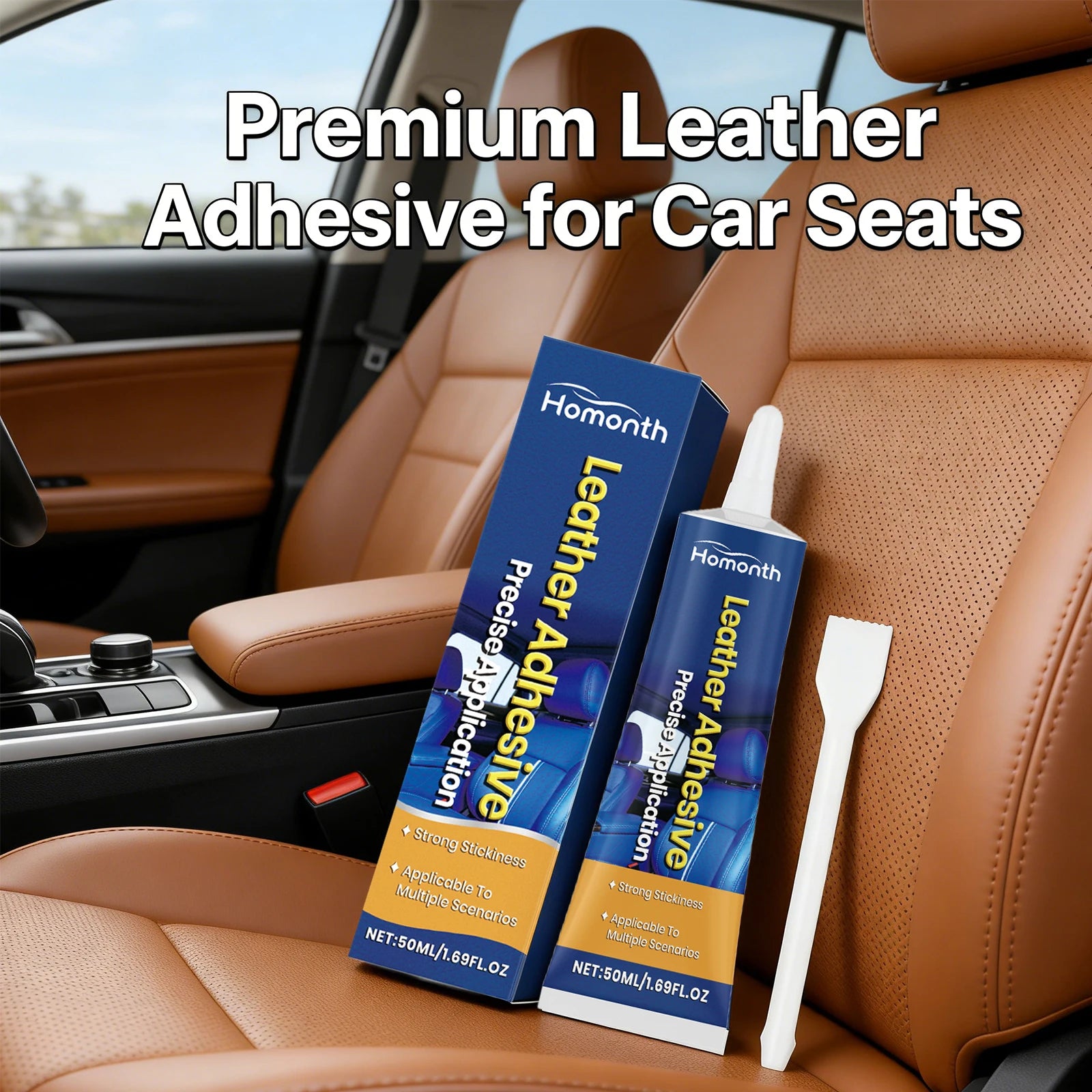 Leather Adhesive for Leather Shoes Bags Strong Adhesion Waterproof Quick Dry Avoid Drilling Nailing Car Leather Care Oasis Select