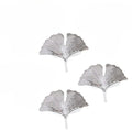 3pcs Ginkgo Leaves Napkin Ring Buckle Holders for Wedding Party Thanksgiving Celebrate Festival Dinner Table Decoration Oasis Select 3pcs silvery