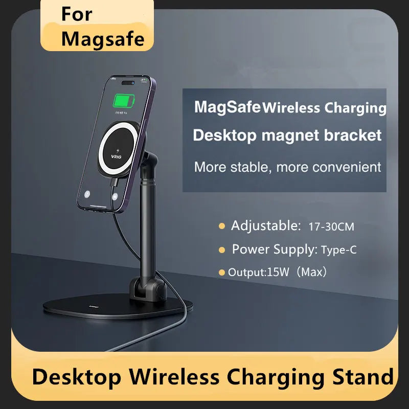 MAMEN Magnetic Phone Stand – MagSafe Desk Holder iPhone 12–15