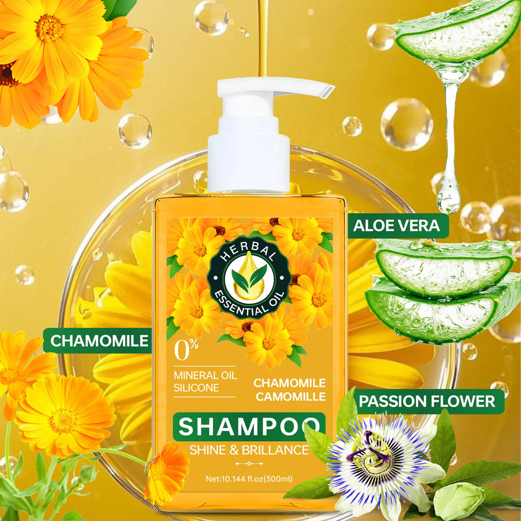 Herbal Essential Oil Shampoo – Chamomile, Aloe Vera & Passion Fruit