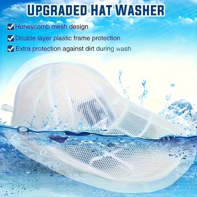 2pcs/set (Hat Washing Bag and Hat Rack), Mesh Baseball Cap Cleaning Bag,Gentle and Efficient Baseball Cap Cleaning Equipment Oasis Select