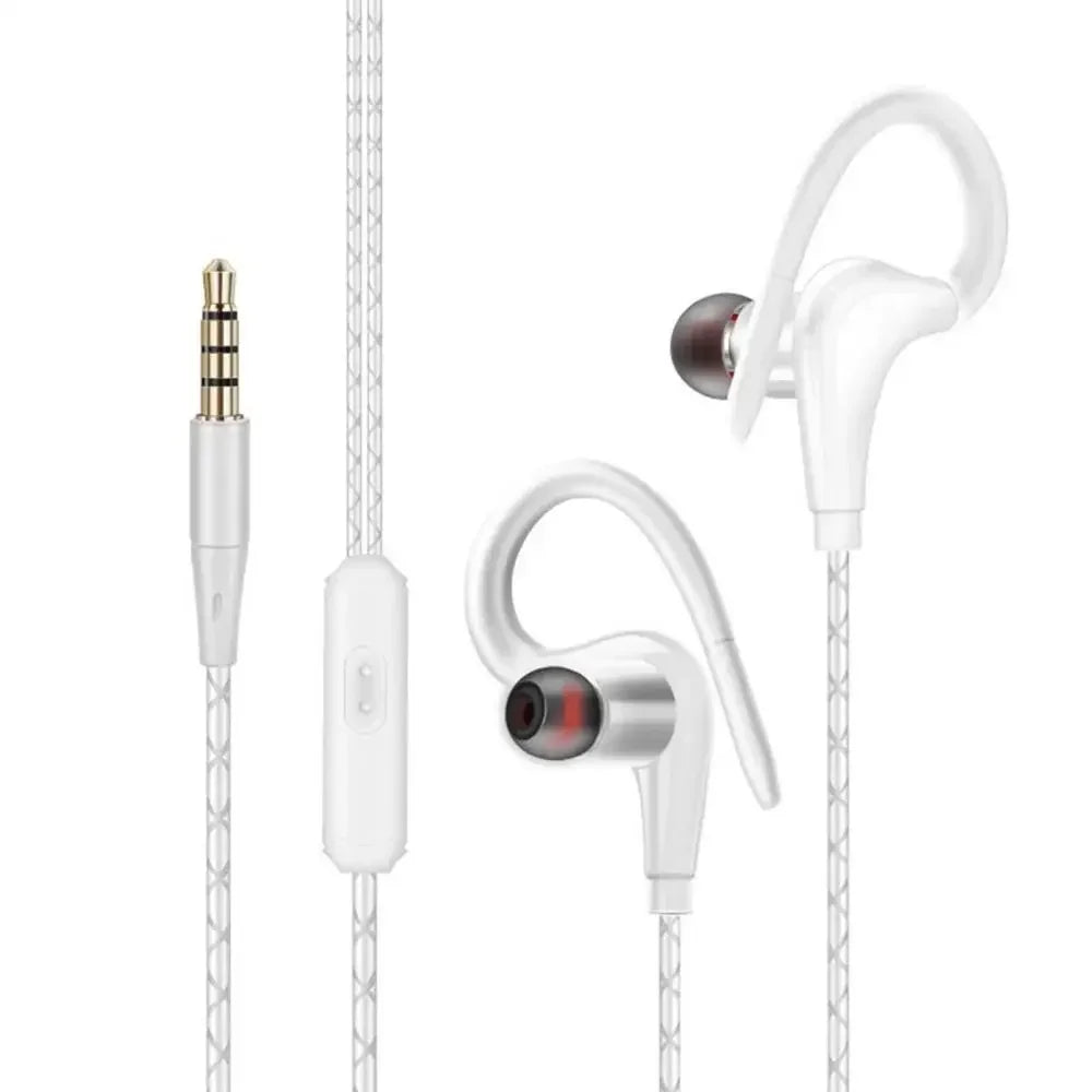 Fanmuran Wired Sport Earphones Waterproof Ear Hook Earbuds 3.5mm