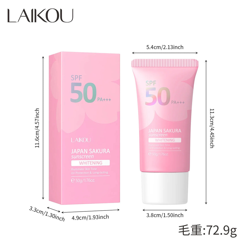 LAIKOU Sakura Sunscreen Primer SPF 50 PA+++ Lightweight 50g