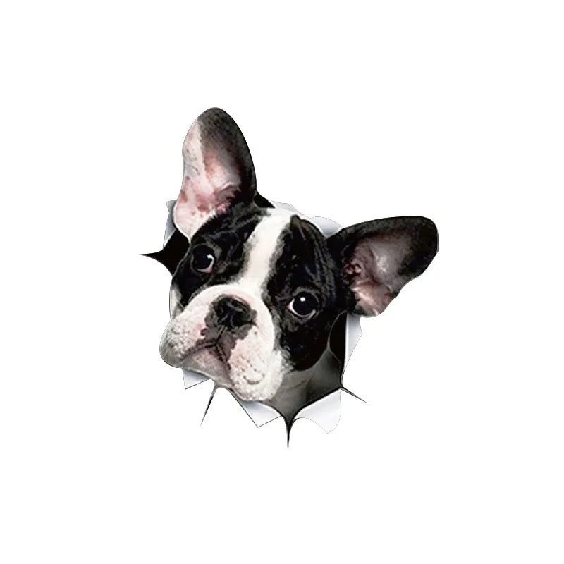 1Pc 3D Dog Pattern Waterproof PVC Toilet Sticker Creative WC Bathroom Stickers Home Decorations Cute Mouse Expression Decals Oasis Select style Q-15X15CM