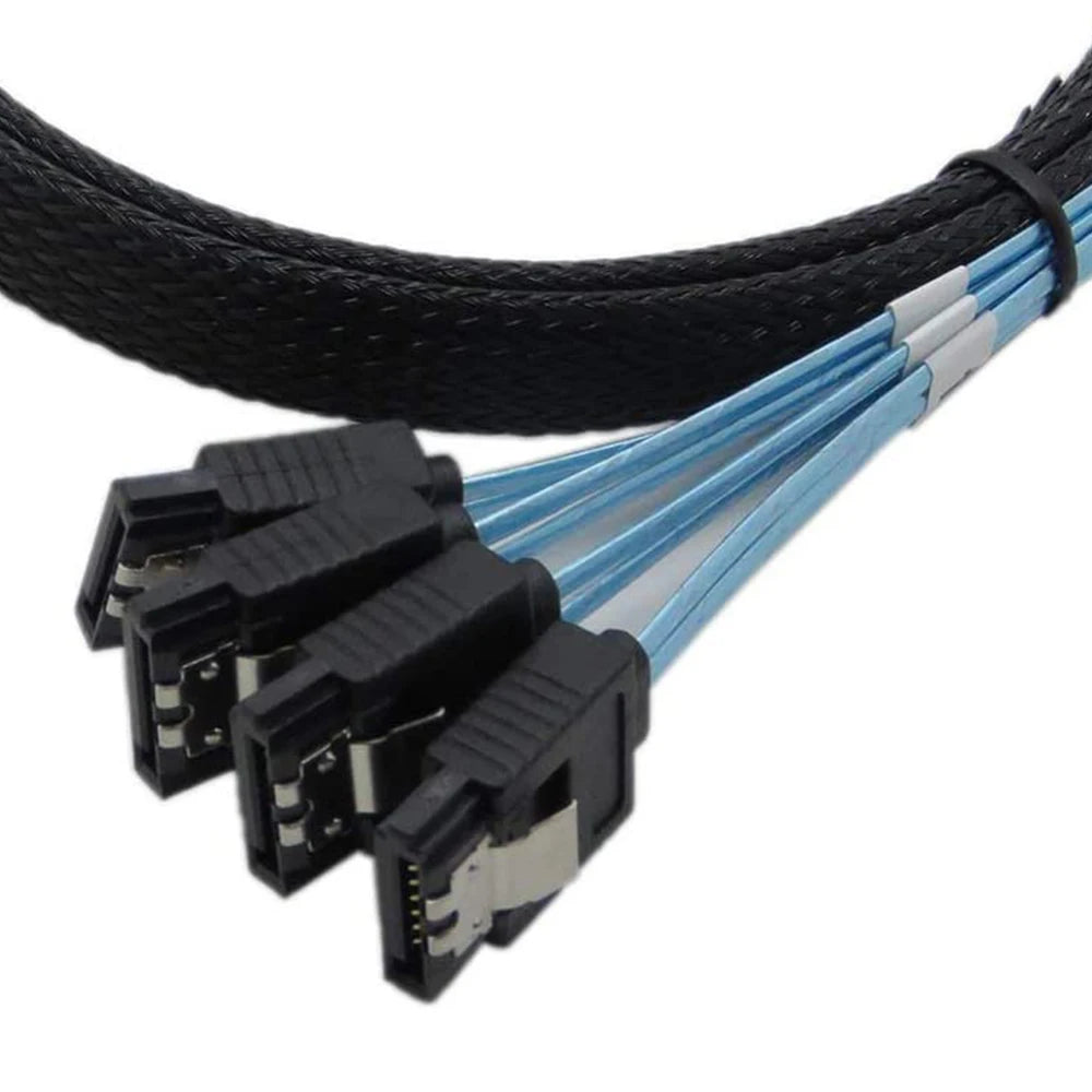 SAS Cable Sata Cable High Speed 6Gbps 4 Ports/Set High Quality for Server 0.5 Meter Oasis Select