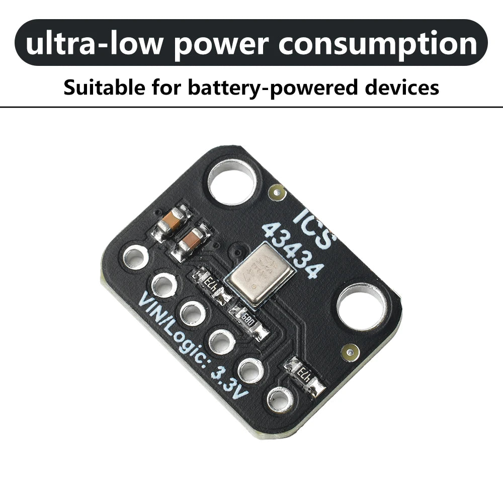 ICS-43434 MEMS Digital Microphone Module I2S DC 1.5V-3.6V Mini Microphone Module Breakout Low-Cost Low-Pass Filter Module Oasis Select