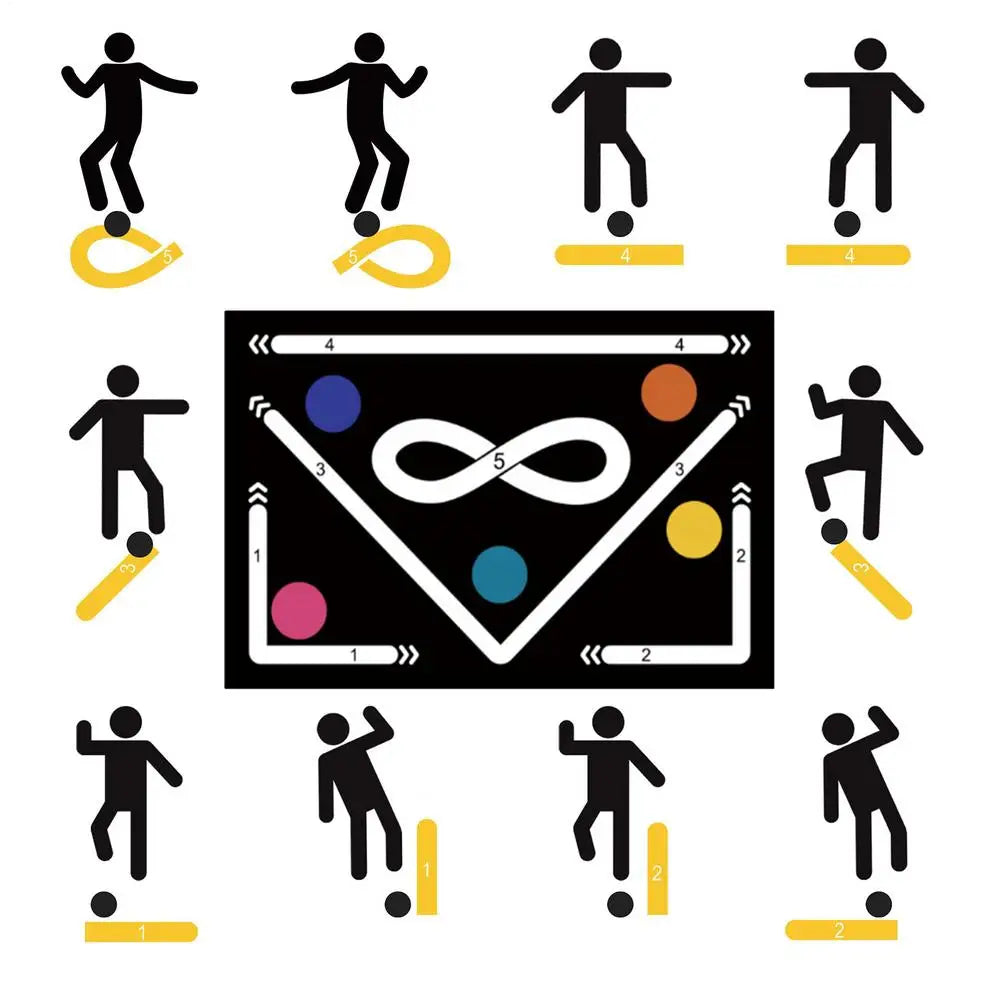 Soccer ball control training mat | Stable and silent rubber base | Digital Guidance Design | Improve ball sense, daily training Oasis Select