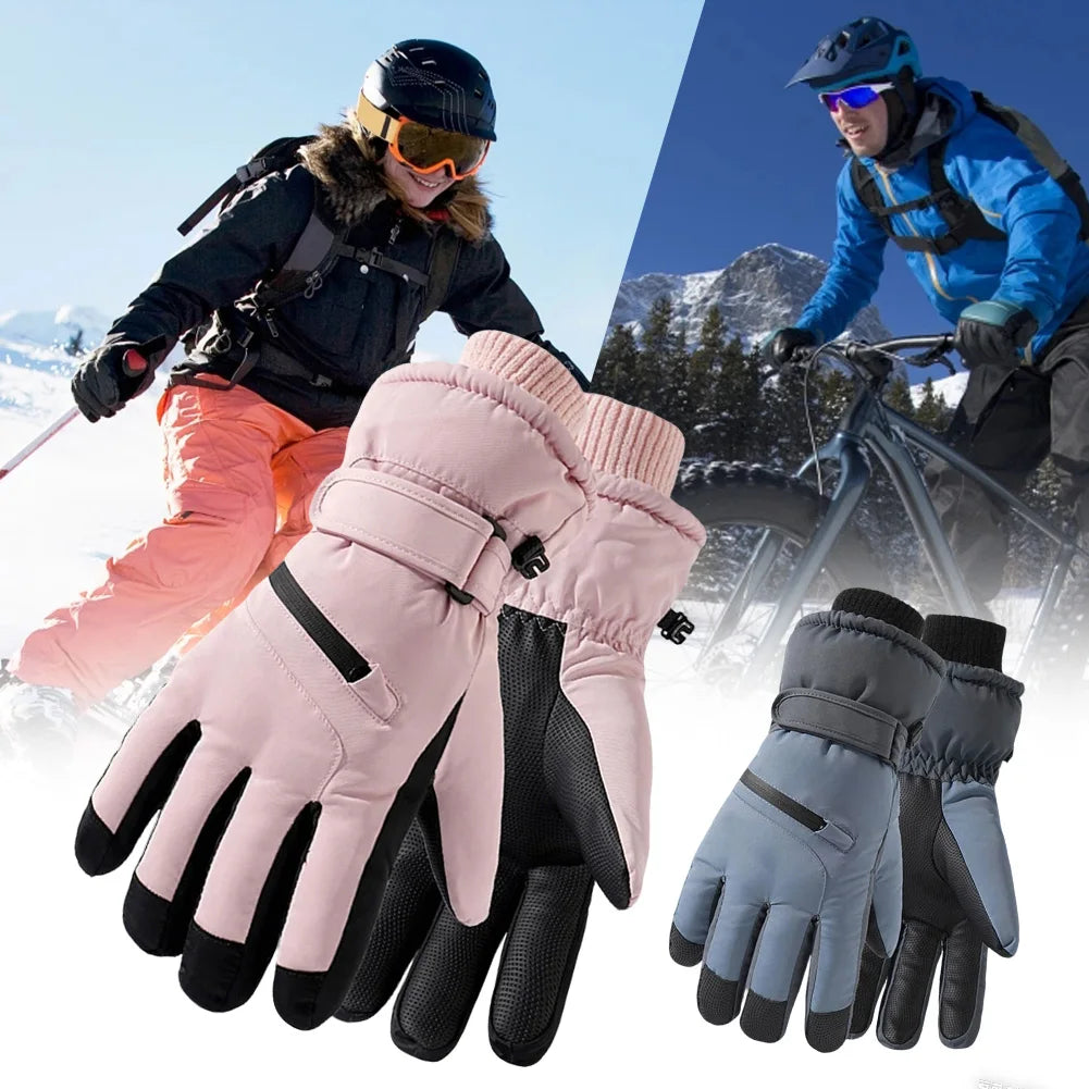 Unisex Thermal Ski Gloves | Fleece-Lined Touchscreen Winter Gloves