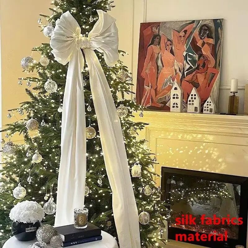 Large Organza Christmas Bow – Tree Hanging Bowknot Decoration