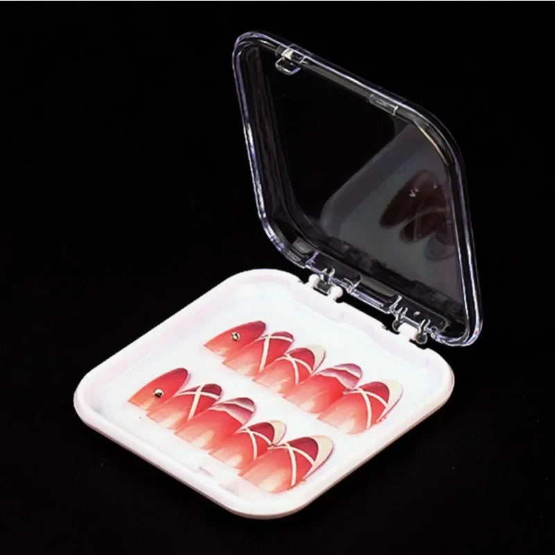 10 Pieces Empty Nail Boxes For Packaging Square Shape Box Wholesale Nail Tips Press On Nail Packaging Case Small Business Oasis Select